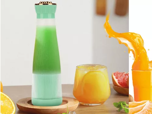 Akkumulátoros smoothie turmixgép, zöld - 400ml