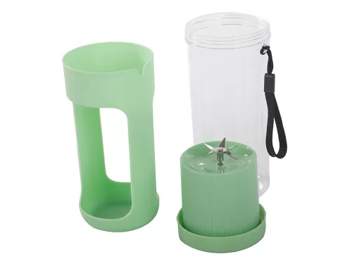 Akkumulátoros smoothie turmixgép levehető pohárral, zöld - 450ml
