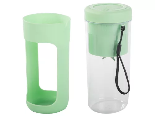 Akkumulátoros smoothie turmixgép levehető pohárral, zöld - 450ml