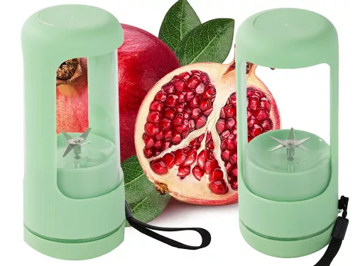 Akkumulátoros smoothie turmixgép levehető pohárral, zöld - 450ml