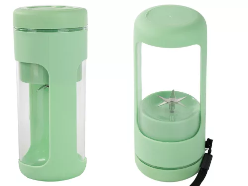 Akkumulátoros smoothie turmixgép levehető pohárral, zöld - 450ml