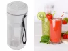 Akkumulátoros smoothie turmixgép levehető pohárral, szürke - 450ml