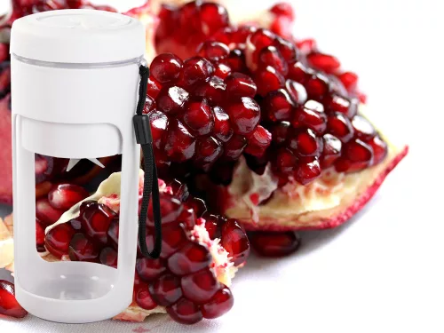 Akkumulátoros smoothie turmixgép levehető pohárral, szürke - 450ml
