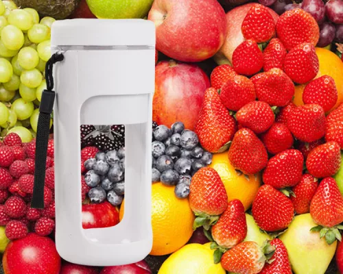 Akkumulátoros smoothie turmixgép levehető pohárral, szürke - 450ml