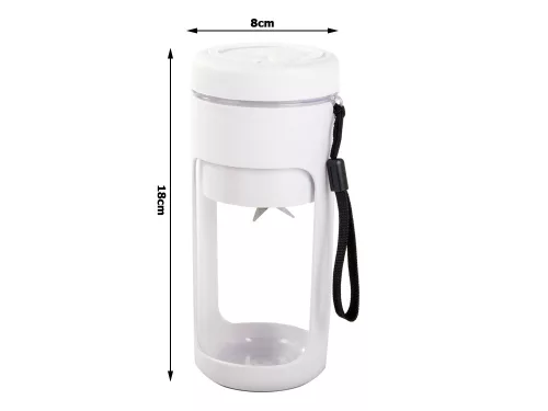 Akkumulátoros smoothie turmixgép levehető pohárral, szürke - 450ml