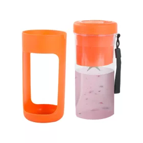   Akkumulátoros smoothie turmixgép levehető pohárral, narancssárga - 450ml