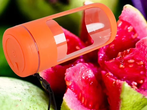 Akkumulátoros smoothie turmixgép levehető pohárral, narancssárga - 450ml