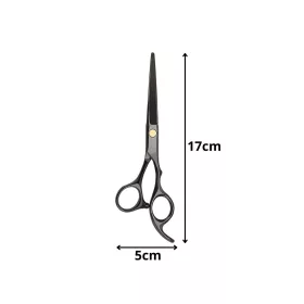 Profi fodrászolló, fekete - 17cm