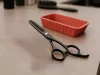 Profi fodrász ritkító olló, fekete - 17cm