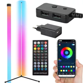   Álló RGB LED saroklámpa távirányítóval és alkalmazással