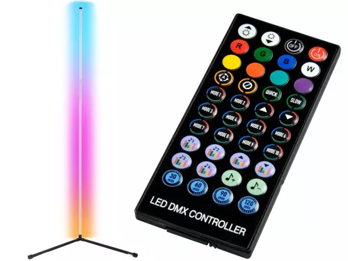 Álló RGB LED saroklámpa távirányítóval és alkalmazással
