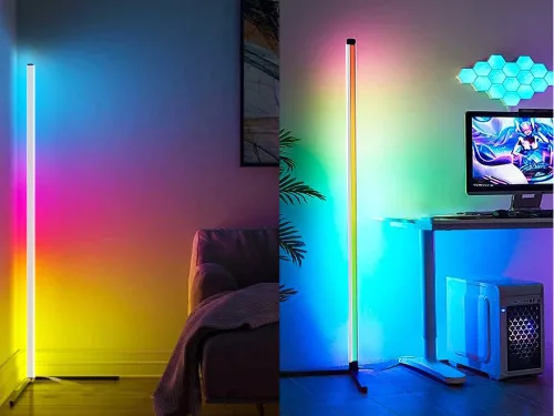 Álló RGB LED saroklámpa távirányítóval és alkalmazással