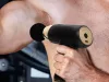 Akkumulátoros kompakt masszázspisztoly 4 fejjel - fekete