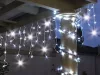 Karácsonyi jégcsap fényfüggöny 300 LED, 10m - hideg fehér