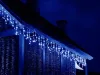 Karácsonyi jégcsap fényfüggöny 300 LED, 10m - hideg fehér