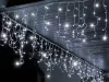 Karácsonyi jégcsap fényfüggöny 300 LED, 10m - hideg fehér
