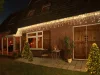Karácsonyi jégcsap fényfüggöny 300 LED, 10m - hideg fehér