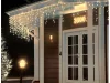 Karácsonyi jégcsap fényfüggöny 300 LED, 10m - hideg fehér