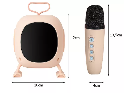 Hordozható akkumulátoros bluetooth karaoke készlet fényjátékkal
