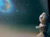 Űrhajós alakú csillag vetítő éjjeli fény távirányítóval