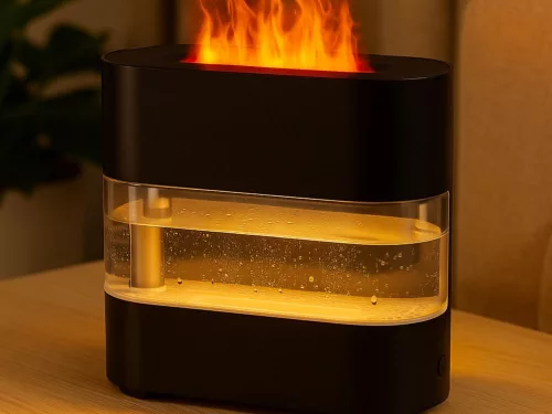 Kandalló kinézetű párásító LED világítással - 300ml