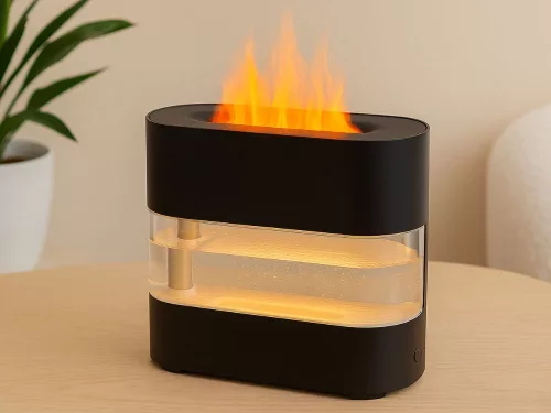 Kandalló kinézetű párásító LED világítással - 300ml