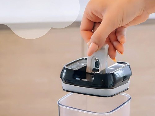 Légmentesen zárodó átlátszó műanyag konyhai tároló készlet - 5db