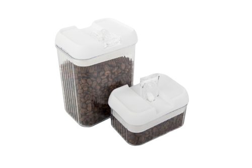 Légmentesen zárodó átlátszó műanyag konyhai tároló készlet - 5db