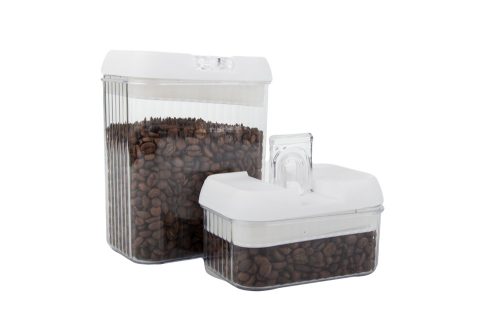 Légmentesen zárodó átlátszó műanyag konyhai tároló készlet - 5db