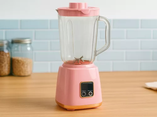 Hordozható akkumulátoros turmixgép, 600ml - rózsaszín