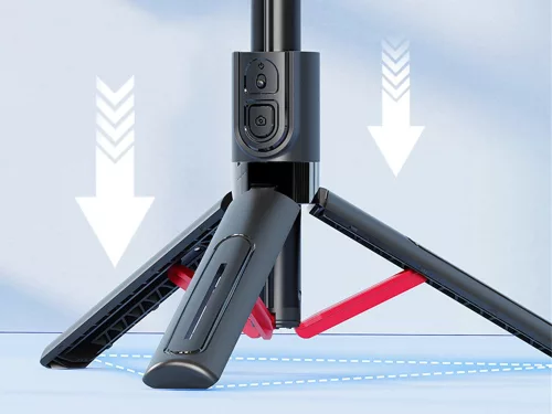 Állítható szelfibot kihajtható lábakkal és bluetooth távirányítóval - 32-90cm
