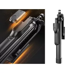  Állítható szelfibot kihajtható lábakkal és bluetooth távirányítóval - 46-178cm