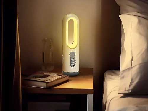 Mozgásérzékelős éjjeli LED lámpa beépített zseblámpával - 17x4,5cm