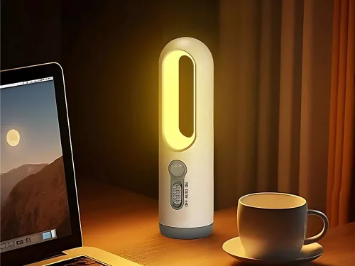 Mozgásérzékelős éjjeli LED lámpa beépített zseblámpával - 17x4,5cm