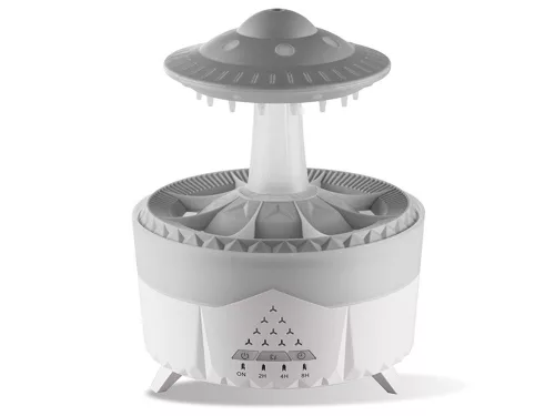 UFO alakú csepegtetős párásító és aromadiffúzor - fehér