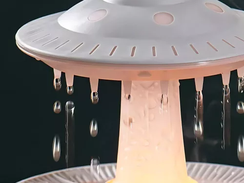 UFO alakú csepegtetős párásító és aromadiffúzor - fehér