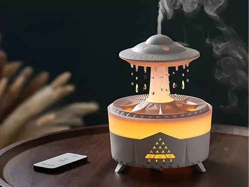 UFO alakú csepegtetős párásító és aromadiffúzor - fehér
