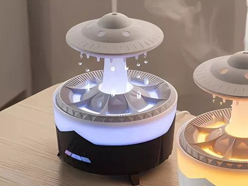 UFO alakú csepegtetős párásító és aromadiffúzor - fekete