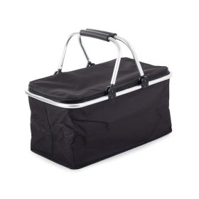   Összecsukható kosár hőszigetelő bevonattal, fekete - 48x28x22cm