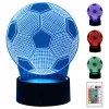 3D-s éjszakai RGB fény távirányítóval - focilabda