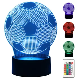 3D-s éjszakai RGB fény távirányítóval - focilabda