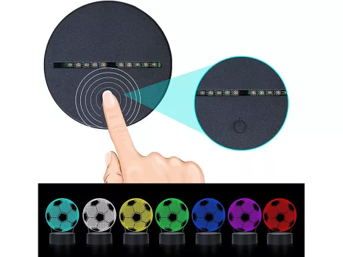 3D-s éjszakai RGB fény távirányítóval - focilabda