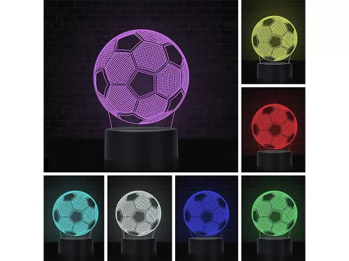 3D-s éjszakai RGB fény távirányítóval - focilabda