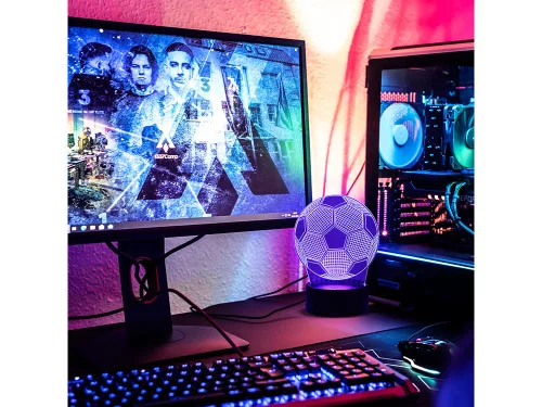 3D-s éjszakai RGB fény távirányítóval - focilabda