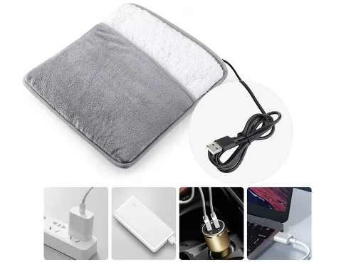 Elektromos melegítőpárna, szürke - USB