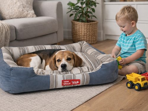 Kisállat fekhely kivehető párnával - 50x70cm