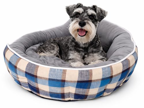 Kisállat kerek fekhely, kék - 23x55cm