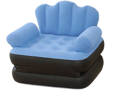 2 az 1-ben felfújható fotel és matrac - kék