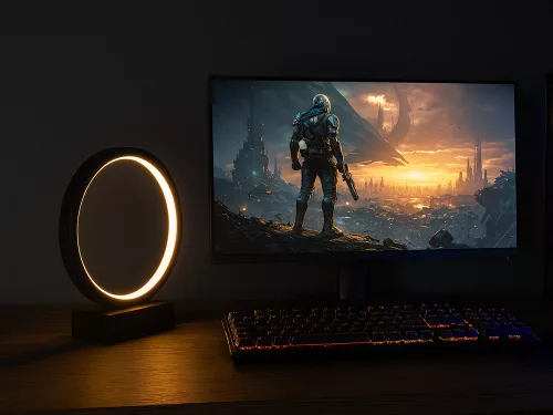 Kör LED éjjeli lámpa állítható fényszínnel, USB - 20cm