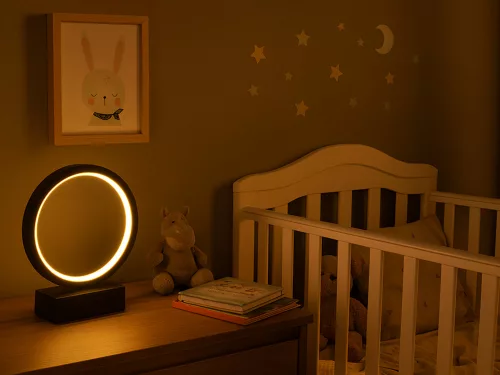 Kör LED éjjeli lámpa állítható fényszínnel, USB - 20cm